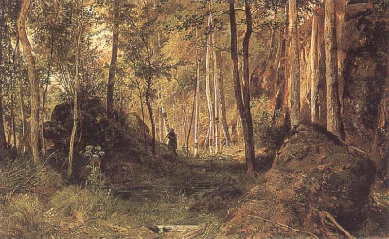 Ivan Shishkin Landscape with a Hunter